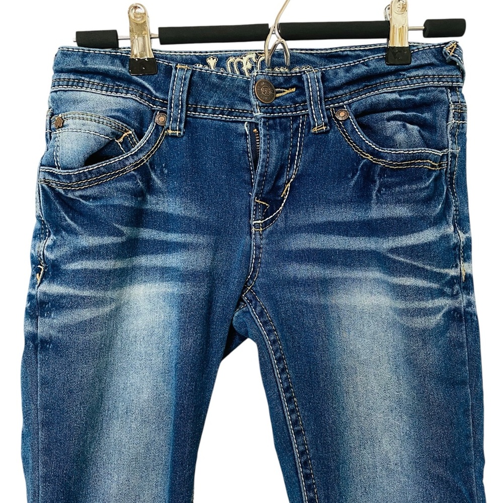 Wallflower Woman’s Blue Skinny Jeans with Vintage Wash Size 3